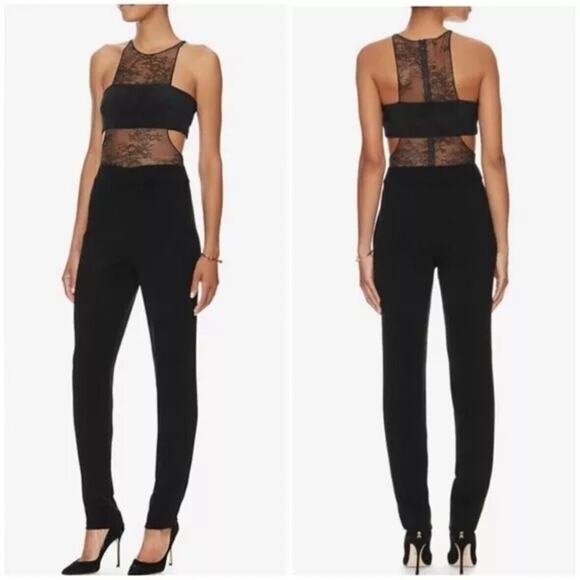 Noam Hanoch Nikka Bandeau Lace Jumpsuit Sz 2 Black Knit ASO Taylor Swift Dance - Picture 12 of 13